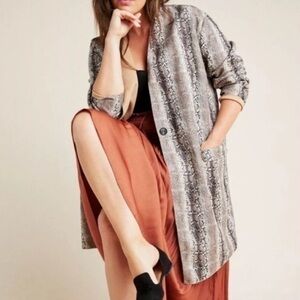 Anthropologie BLANK NYC Renegade Snake Print Blazer Size S